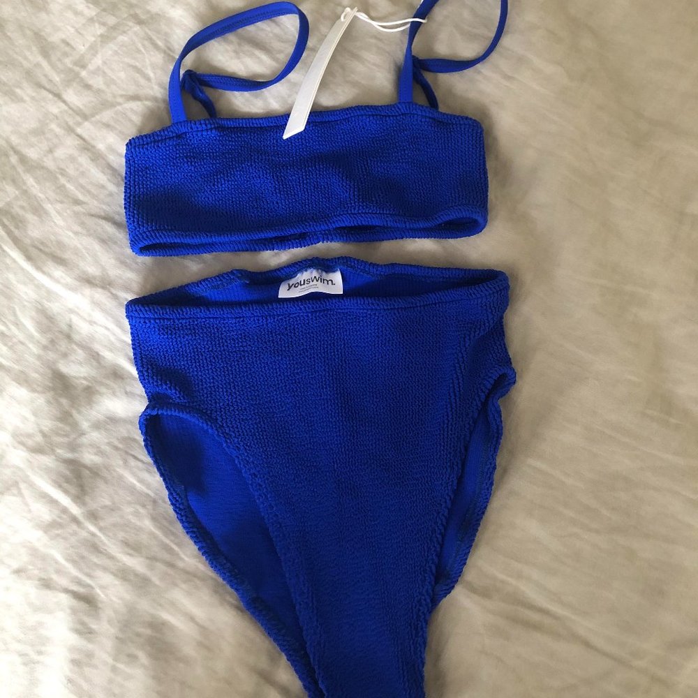 YouSwim Poise High Waist Two-Piece in Cobalt